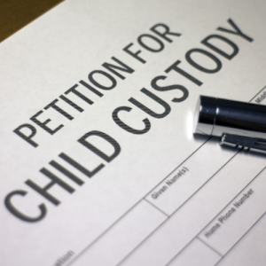 Petition for Child Custody Paper with Pen