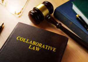 collaborative law book and gavel