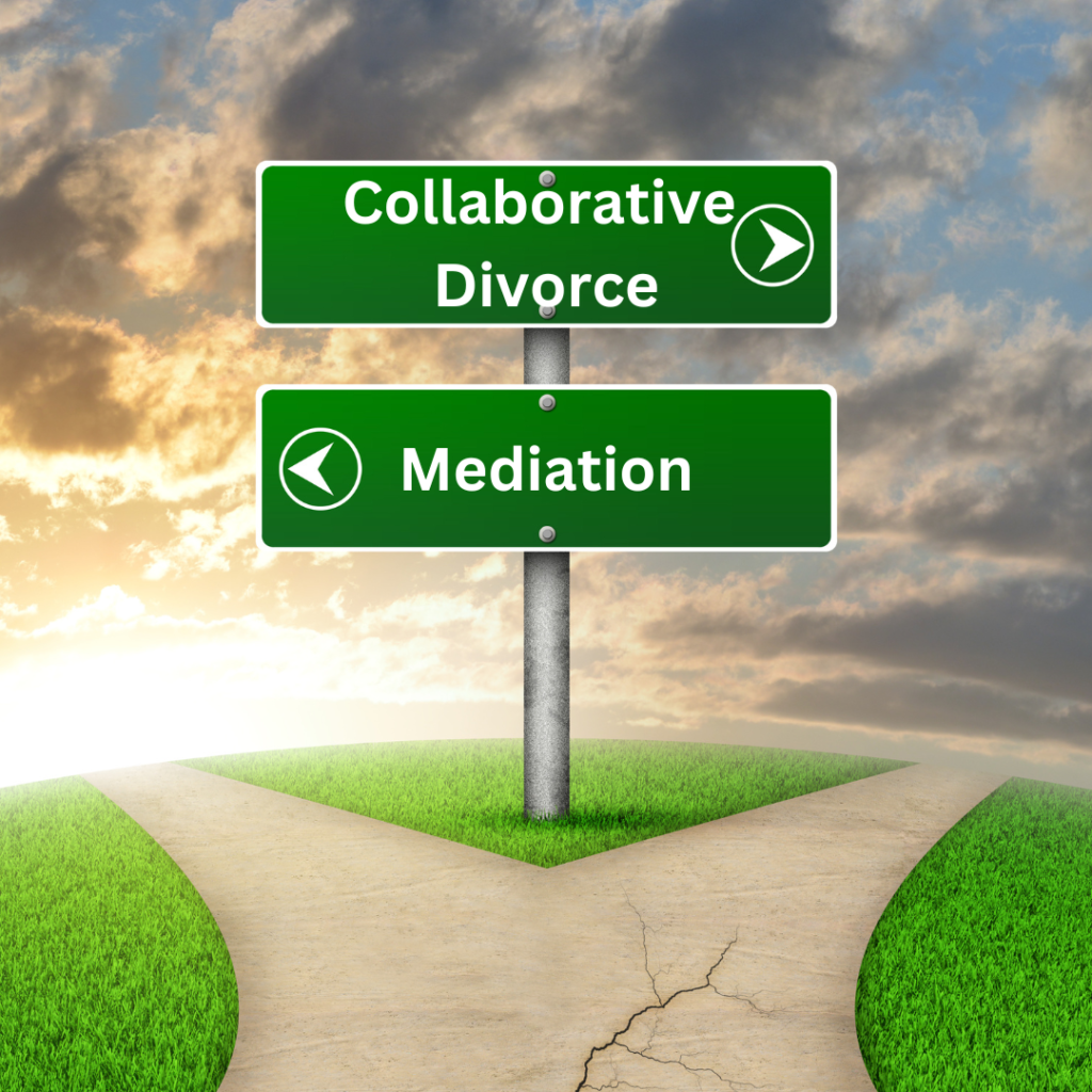 Direction signs with Collaborative Divorce and Mediation